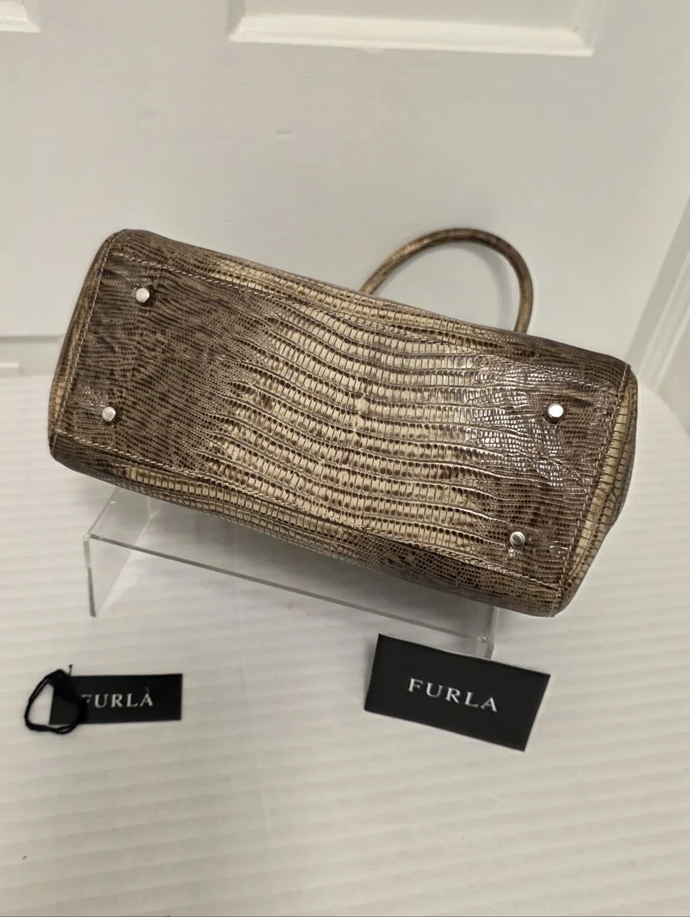 Furla textured brown